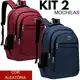 Kit 2 Mochilas Bolsa Viagem Resistente Coreana Masculina Feminina- Cor Aleatória em oferta
