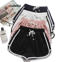 Imagem da promoção Shorts Feminino de Patchwork com Cordão e Costura Contrastante LNL54101