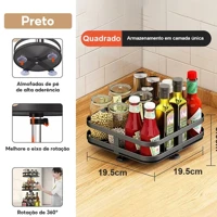 Imagem da promoção Organizador 1ou 2 ou 3 AndaresDe Condimentos Rack Rotativo Porta Temperos Cozinha Rack De tempero