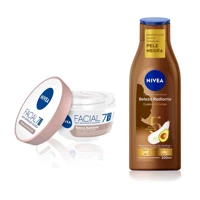 Imagem da promoção KIT NIVEA Loção Beleza Radiante 200ml + Hidratante Facial Beleza Radiante 7 em 1 100g