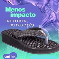 Imagem da promoção Chinelo Massageador Para Esporão E Fascite Plantar + Bola De Cravo Fisioterapeuta Uniflex Original