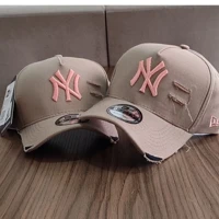 Imagem da promoção Bonés NY New York yankess moda Aba Curva Trucker rasgado rasgadinho Lançamento promoção