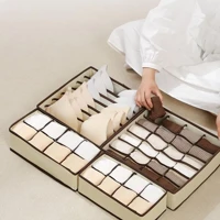Imagem da promoção Kit Organizadora de gavetas 4 Pçs Organizador De Armário Para Meias De Sutiã Roupa Íntima/Caixa - YH