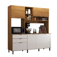 Imagem da promoção Cozinha Compacta Solaris 7 Portas 2 Gavetas Cinamomo/Off White - Panorama Móveis