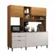 Cozinha Compacta Solaris 7 Portas 2 Gavetas Cinamomo/Off White - Panorama Móveis em oferta
