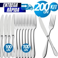Imagem da promoção 200 Talheres em Inox – Facas e Garfos Duráveis para Casa, Festas e Ambientes Profissionais