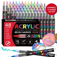 Imagem da promoção 24/36/48 Cores Canetas Marcadoras Acrílicas De Ponta Macia Para Arte , Desenho , Pintura De Estudant