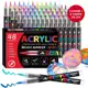 24/36/48 Cores Canetas Marcadoras Acrílicas De Ponta Macia Para Arte , Desenho , Pintura De Estudant em oferta