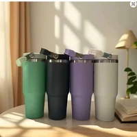 Imagem da promoção Copo Térmico Inox 890 ml Tampa na Cor do Copo Alça Canudo Térmica Inoxidável