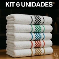 Imagem da promoção Kit 6 Panos de Prato Copa Jacquard Atoalhado Toalha De Cozinha 100% Algodão