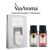 Imagem da promoção Aparelho Aromatizador Difusor de Ambiente Elétrico Standard Branco Via Aroma com 2 Essencia