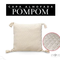 Imagem da promoção Kit Capa de almofada boho 40x40CM PomPom cru em 100% algodão bohochic - Sofá Sala Cama