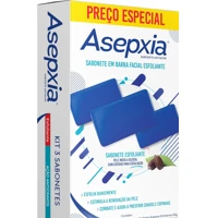 Imagem da promoção Kit Asepxia Sabonete Em Barra Facial Esfoliante Antiacne Para Pele Oleosa 80g - 3 pack