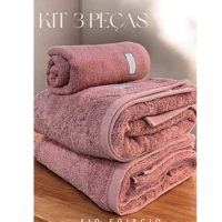 Imagem da promoção Kit 3 Peças de Toalhas de Banho Banhao Egípcia - 2 Toalhas Banho Gigante 1 Toalha de Rosto
