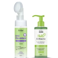 Imagem da promoção Kit limpeza profunda Gel de Limpeza antiacne Mousse Antioleosidade sabonete facial Face Beautiful