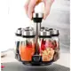 Porta Tempero Giratório Especiarias Inox Com 7 Peças Para Cozinha Pote de Vidro Para Temperos em oferta