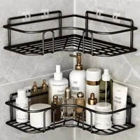 Imagem da promoção Kit Com Suportes Organizadores De Metal Rack De Parede Banheiro Cozinha Prateleiras Porta Shampoo To