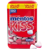 Imagem da promoção Pastilhas, Mentos, Kiss, Sem Açúcar, Sabor de Morango - 105g
