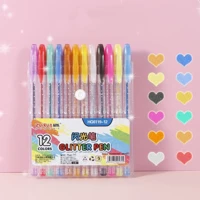 Imagem da promoção Novidade Kit com 12/24/36/48 Cores Caneta Gel ColorGel Tinta Glitter Pastel Neon Metal Escolar Ponta