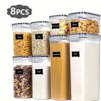 Imagem da promoção Kit 8 Conjunto de Potes Herméticos em Acrílico Cristal com Trava e Design Empilhável - Organizador p