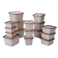 Imagem da promoção Conjunto De Potes De Plástico Tampa Fixa 16 Peças