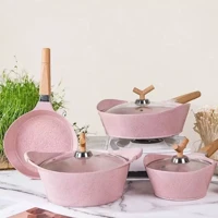 Imagem da promoção Conjunto De Panelas De Indução De Gás , 14 Peças , Cerâmica Revestida , Granito , Antiaderente , Caç