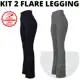 Kit 2 Calça Legging Femenina Flare Bailarina Boca de sino Roupas Femininas em oferta