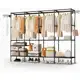 Arara Cabideiro com Sapateira e 10 Prateleiras 4 Colunas – Armário Organizador Quádruplo para Closet em oferta