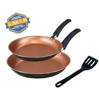 Imagem da promoção Kit 2 Frigideiras Francesas Antiaderente Teflon + Espátula Nylon