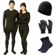Kit Térmico de Inverno Segunda Pele, Conjunto com Roupa Térmica Flanelada, Luvas, Touca e Meias Pelu em oferta