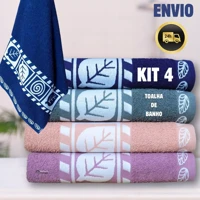 Imagem da promoção Kit 4 Toalha de banho Grande Gigante 100% algodão macia Linha Premium Gramatura 420G/m²