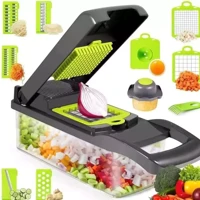 Imagem da promoção Fatiador De Cozinha Multiuso Profissional , Aço Inoxidável 16 Em 1 , Cortador , Ralador , Legumes ,