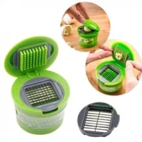 Imagem da promoção Cortador Fatiador de Alho Garlic Cutter com Duas Laminas em Aco Inox Verde