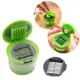 Cortador Fatiador de Alho Garlic Cutter com Duas Laminas em Aco Inox Verde em oferta