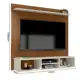 Painel Sala Tv 50 Pol Everest Ripado 3 Nicho 1 Prateleira Suspensa Envio Imediato em oferta