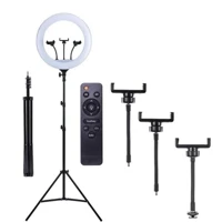 Imagem da promoção Ring Light 18 polegadas Com Suporte 3 Celulares e Tripe 2,10 altura