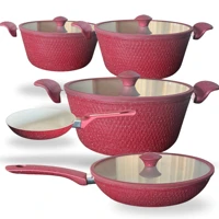 Imagem da promoção Jogo de panela cerâmica Lavie Francesa para fogão indução e comum 9 peças