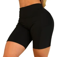 Imagem da promoção Bermuda Feminina Short Academia Bolso Lateral Cintura Alta