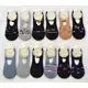Kit com 12 Pares Meia Sapatilha Yoga Pilates Cores Sortidas Algodão nice cotton cores escuro em oferta