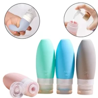 Imagem da promoção Kit 4 Frasco De Cosmetico 90ml Silicone Para Viagem Portatil Shampoo Creme Loçao Sabonete 24803