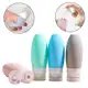 Kit 4 Frasco De Cosmetico 90ml Silicone Para Viagem Portatil Shampoo Creme Loçao Sabonete 24803 em oferta