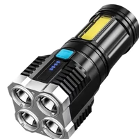 Imagem da promoção Kit Lanterna tatica mais forte do mundo Led Potente 4 Recarregável Usb Portátil Ultra Brilhante