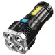 Kit Lanterna tatica mais forte do mundo Led Potente 4 Recarregável Usb Portátil Ultra Brilhante em oferta