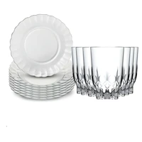 Imagem da promoção Aparelho De Jantar Vidro 12pçs Com Pratos Fundos E Copos Cor Transparente Bilajio