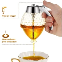 Imagem da promoção Meleira Dispenser Porta Mel Acrílico Transparente 200ml com Tampa Mel Cozinha e Mesa