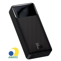 Imagem da promoção Carregador Rápido Portátil Power Bank Baseus 20000 Mah 15w Cor Preto