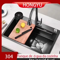 Imagem da promoção Pia De Cozinha 304 Aço Inoxidável Flying Rain Cachoeira Tigela Única Multifuncional Feita À Mão