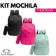 Mochila Escolar Feminina Reforçada Impermeável Nylon Faculdade Estilosa - Cor Aleatorio em oferta