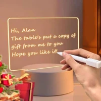 Imagem da promoção Luminária Led Lousa de Escrever Desenhar Quadro de Notas Anotações Acrílico Escreve Apaga Criativa