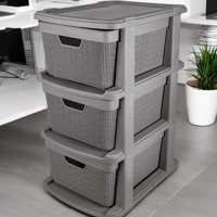 Imagem da promoção Gaveteiro Organizador de Chão em Plástico Com 3 Gavetas 15 litros Resistente Para Organização Jaguar